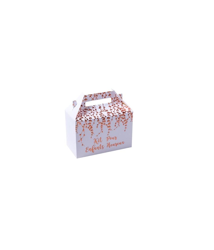 boites enfants heureux embosse rose