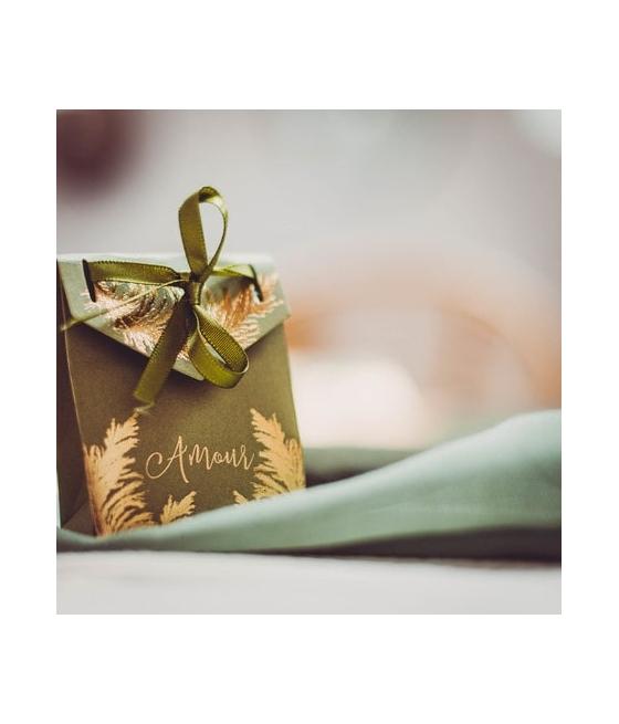 contenants pampa kaki et dorure