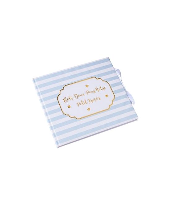 livre d'or petit trésor bleu rayé