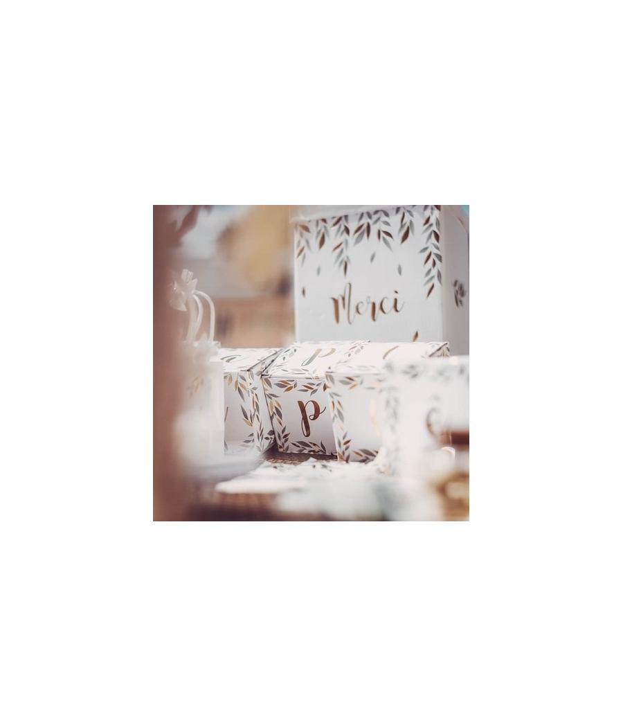cubes deco bapteme feuilles vertes