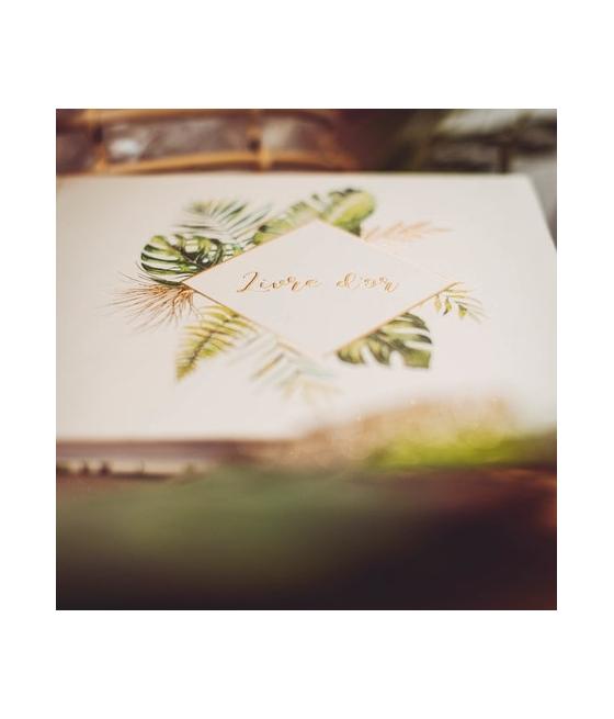 livre d'or tropical et dorure papier