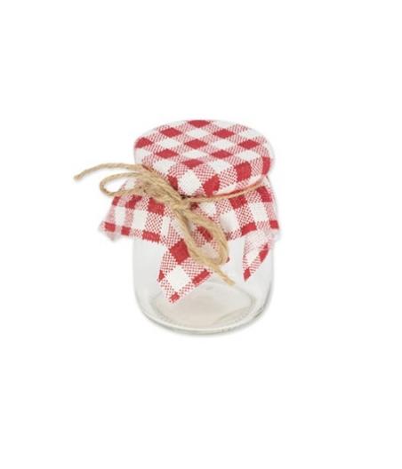 fiole verre vichy lin et ficelle rose