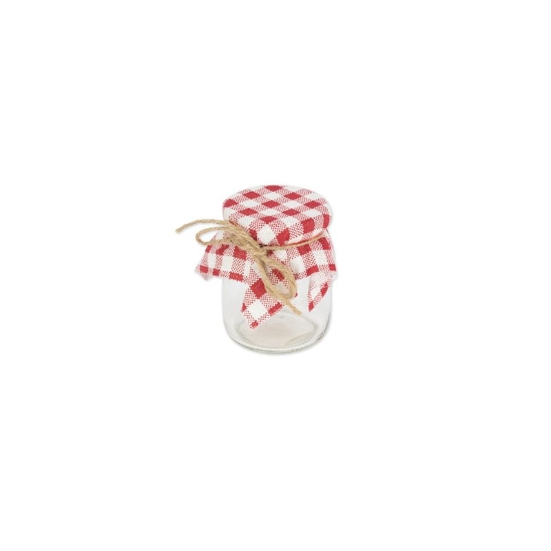 fiole verre vichy lin et ficelle rose