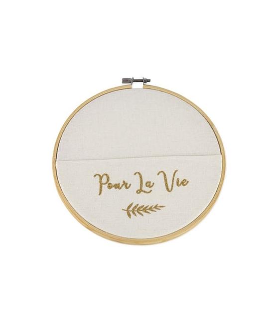 cadre pochette pour la vie bois et lin