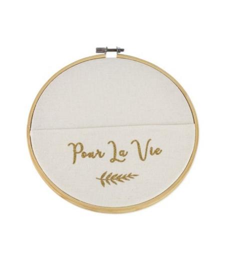 cadre pochette pour la vie bois et lin