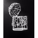 Cage en métal blanc