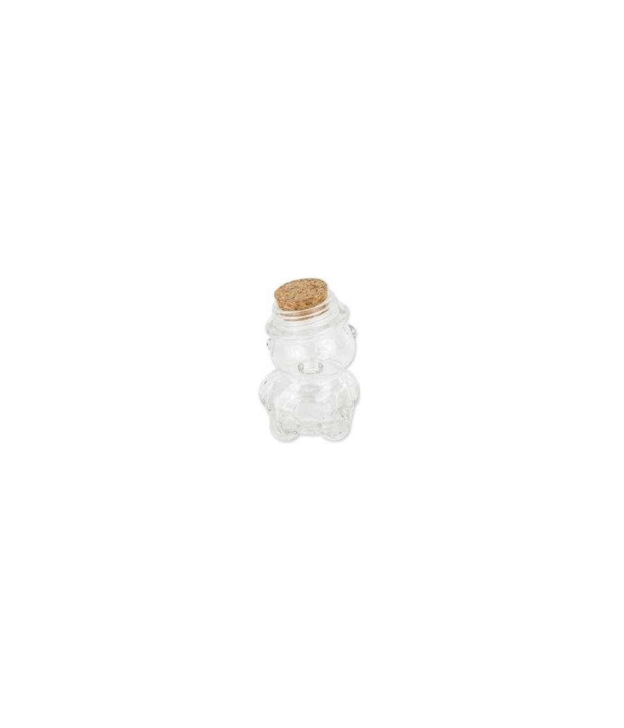 Contenant ourson en verre & bouchon