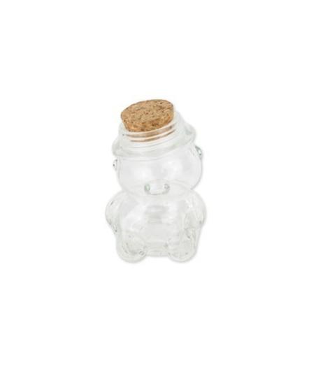 Contenant ourson en verre & bouchon