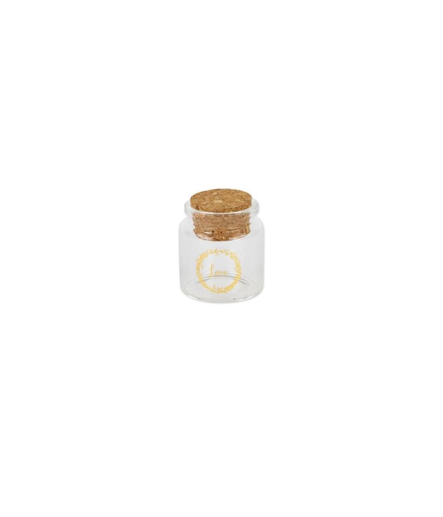 fiole verre love bouchon liege couronne vegetale