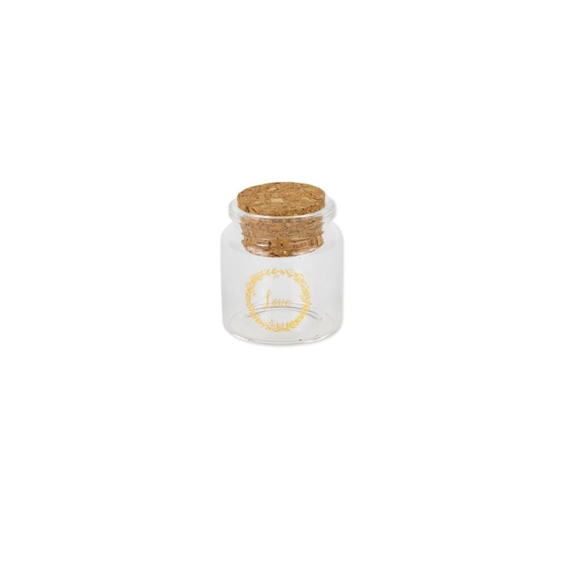 fiole verre love bouchon liege couronne vegetale