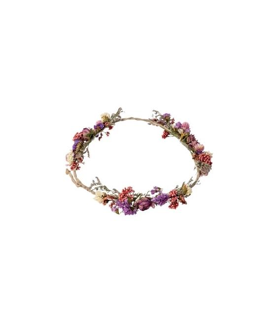 couronne de fleurs sechees degrade