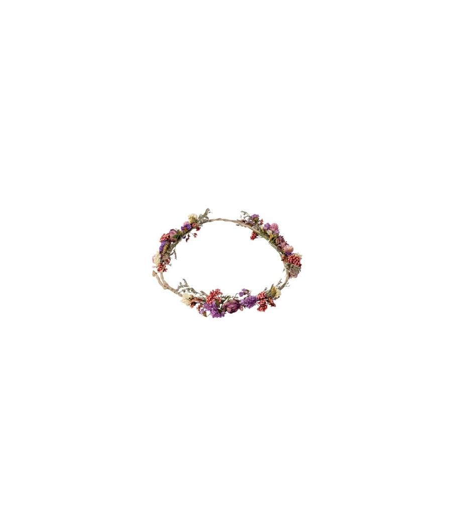 couronne de fleurs sechees degrade