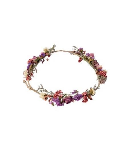 couronne de fleurs sechees degrade
