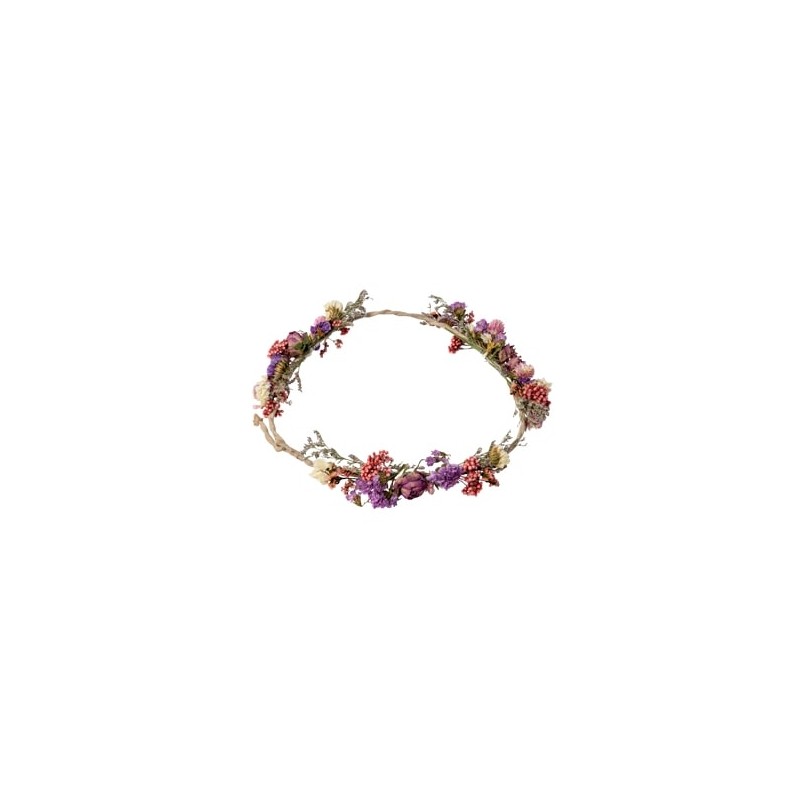 couronne de fleurs sechees degrade