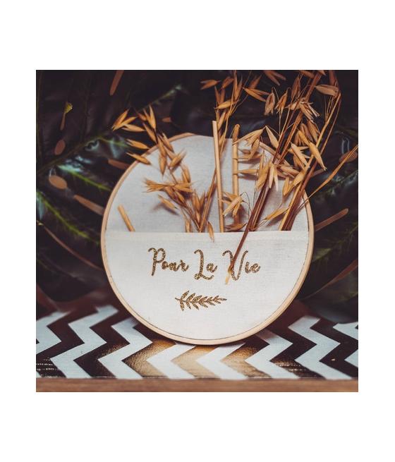 cadre pochette pour la vie bois et lin