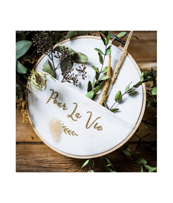 cadre pochette pour la vie bois et lin