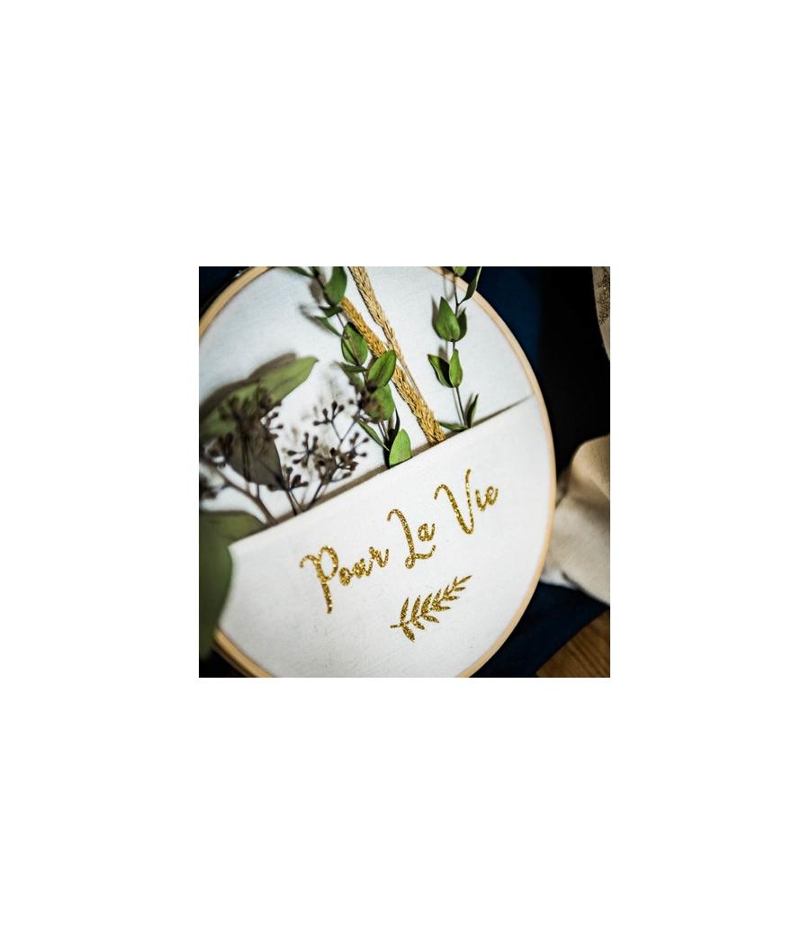 cadre pochette pour la vie bois et lin