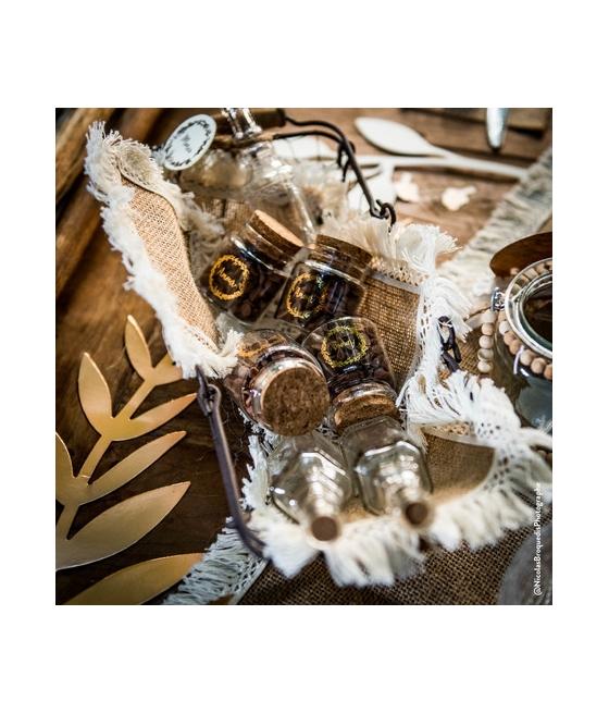 fiole verre love bouchon liege couronne vegetale