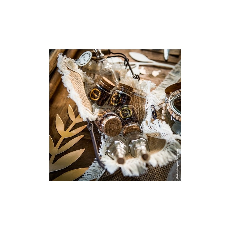 fiole verre love bouchon liege couronne vegetale