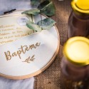 Cadre pochette végétale baptême