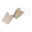 10 pochettes paillettes champagne et cartonnette blanche