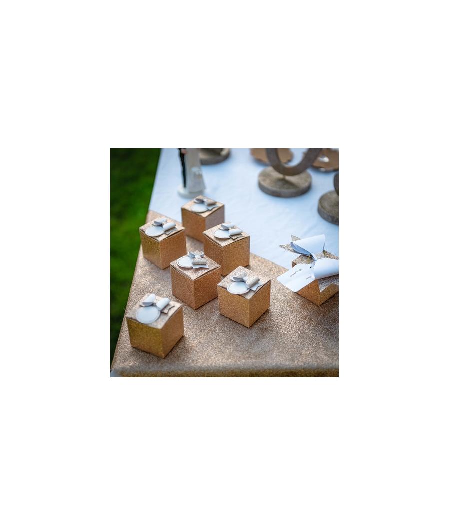 papillon marque places papier blanc paillettes champagne