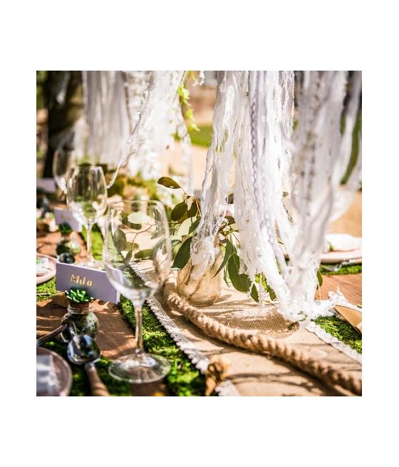 Chemin de table végétal mousse naturelle