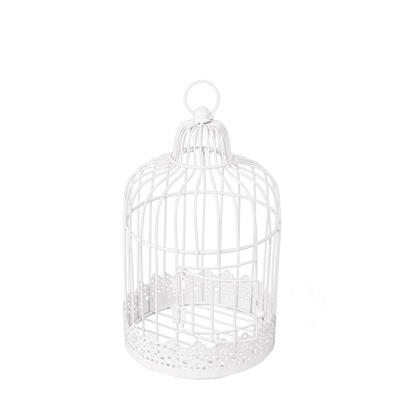 Cage en métal blanc