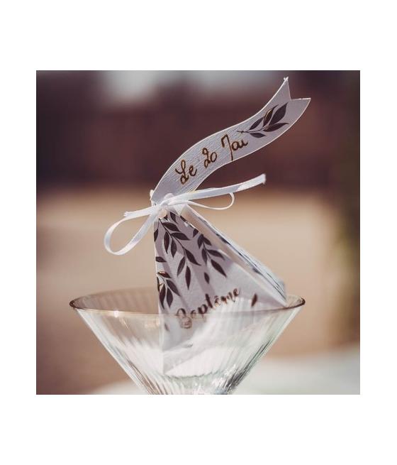 CONTENANTS BAPTEME PAPIER TEXTURE EMBOSSE OR