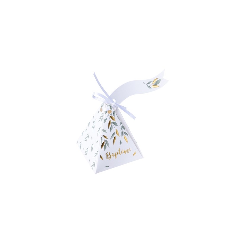 CONTENANTS BAPTEME PAPIER TEXTURE EMBOSSE OR