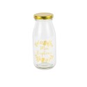 Bouteille Candy bar baptême verre floque or
