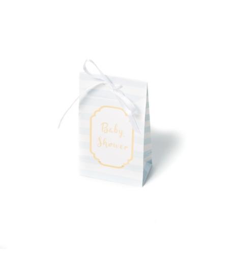 10 pochettes baby shower bleu