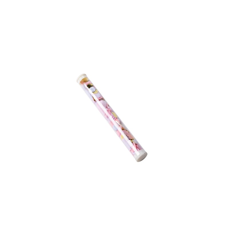 5 baguettes de confettis rose