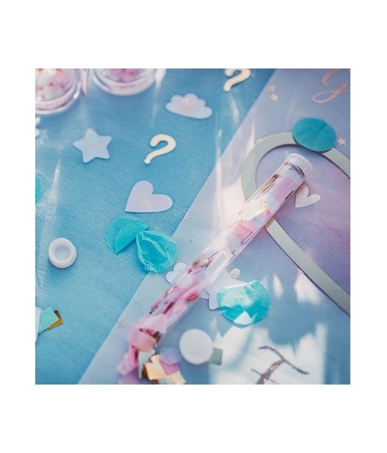 5 baguettes de confettis rose