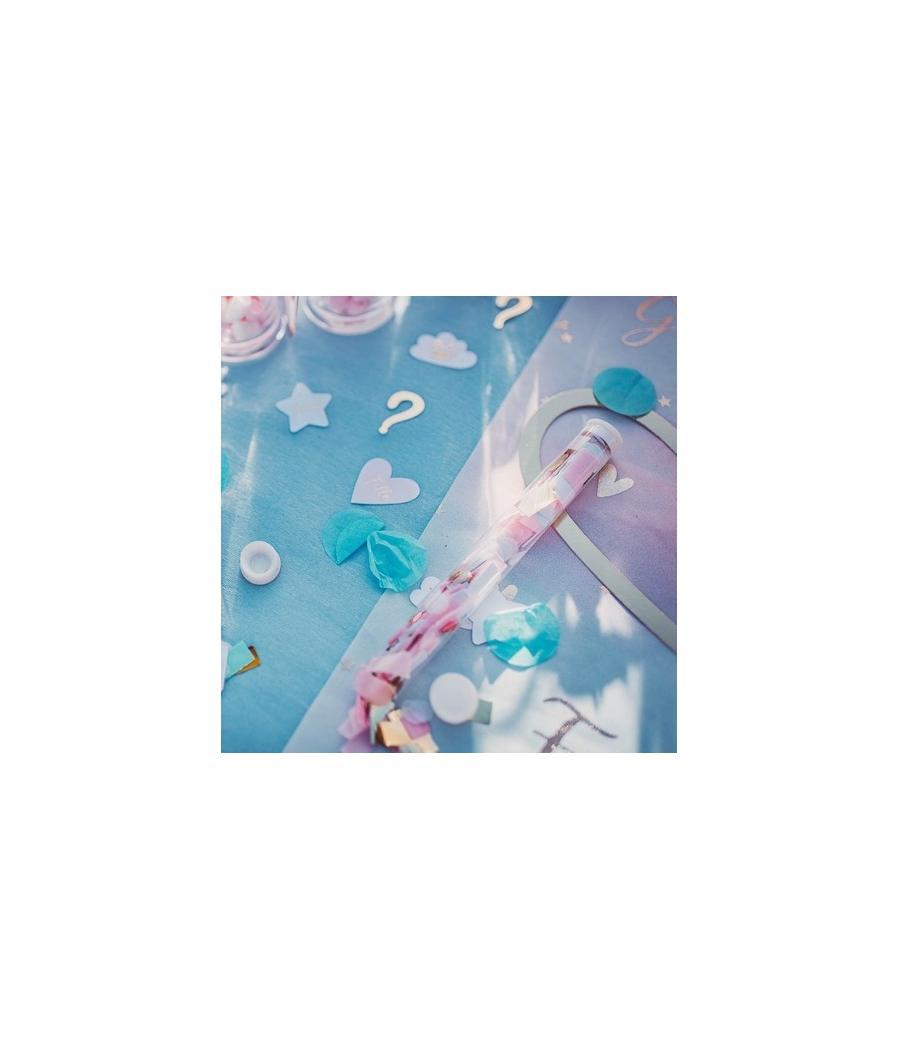 5 baguettes de confettis rose