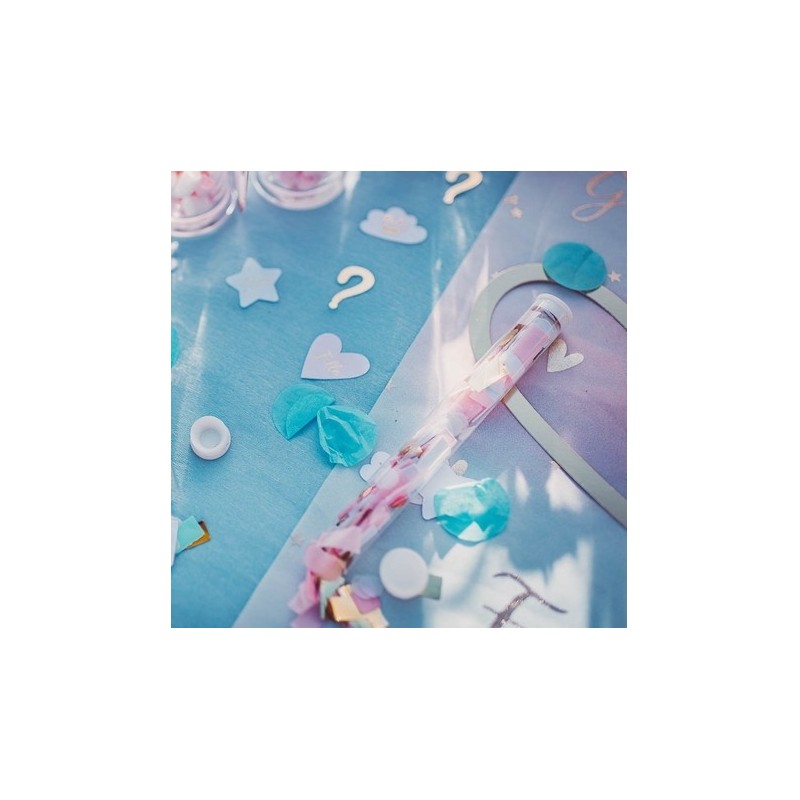 5 baguettes de confettis rose