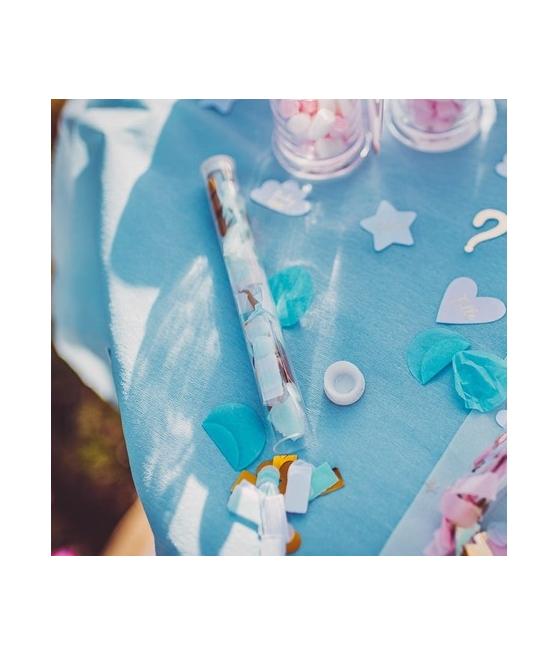 5 baguettes de confettis ciel