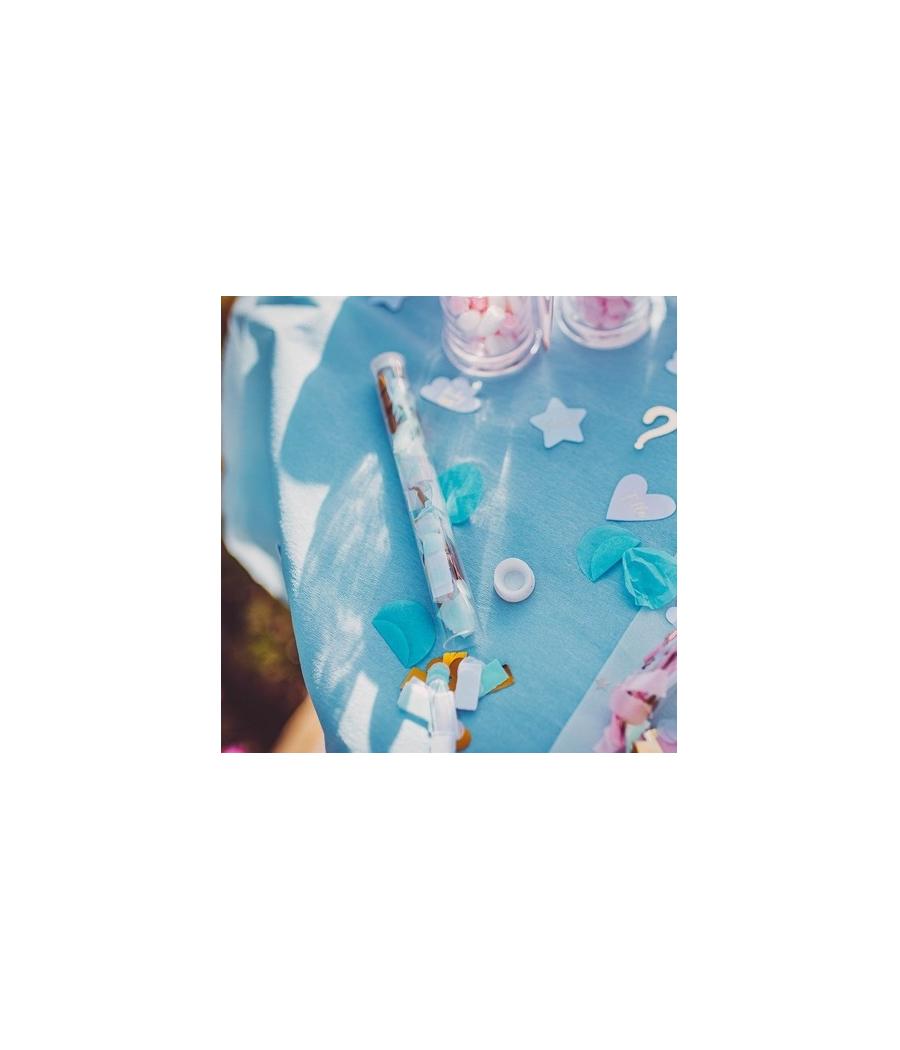 5 baguettes de confettis ciel