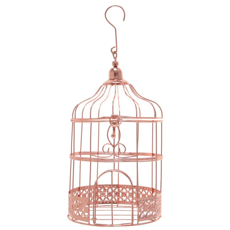 Petite tirelire cage métal Rose Gold
