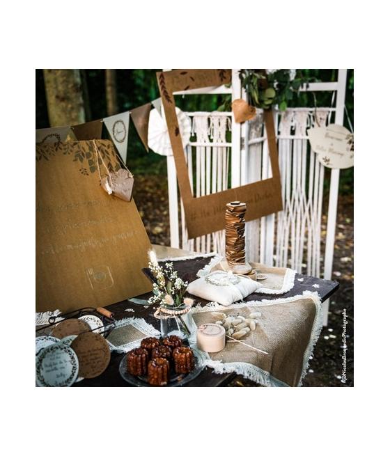 Boite alliance ronde en bois "je t'aime"