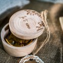 Boite alliance ronde en bois "je t'aime"