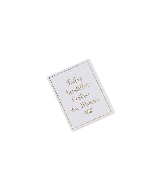 10 étiquettes pour cierges magiques blanches et or