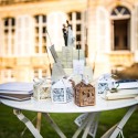 10 étiquettes pour cierges magiques blanches et or
