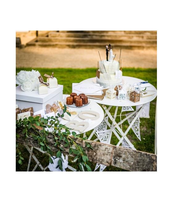 10 étiquettes pour cierges magiques blanches et or