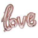 Ballon "love" métal rose gold
