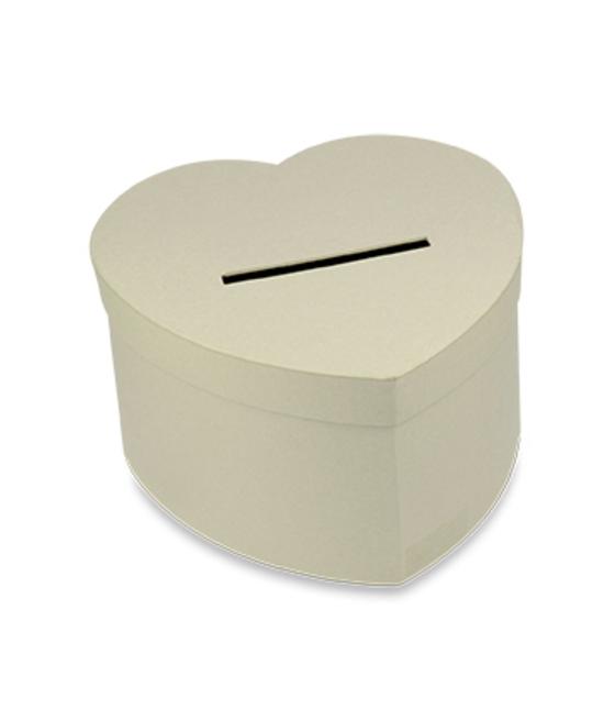 Urne en carton de couleur Kraft coeur