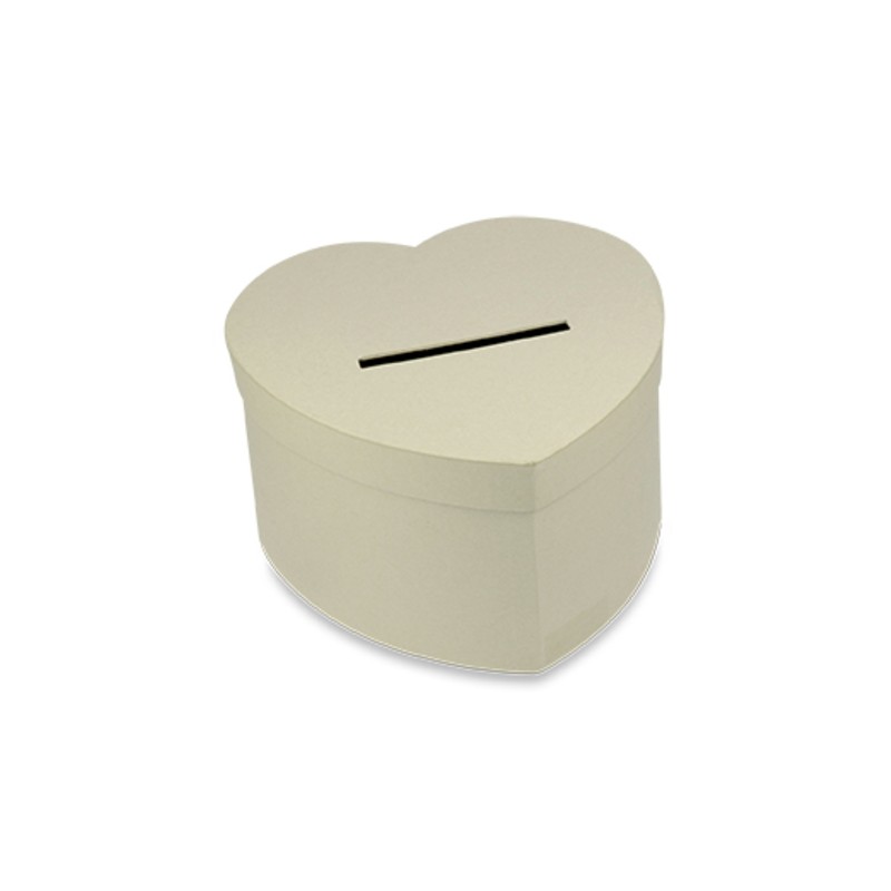 Urne en carton de couleur Kraft coeur