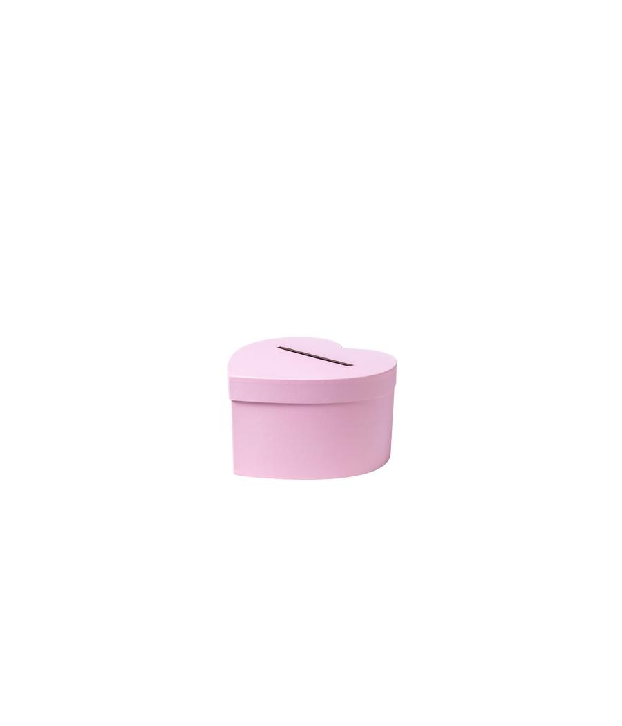 Urne en forme de cœur rose