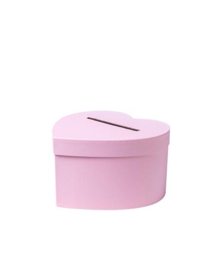 Urne en forme de cœur rose
