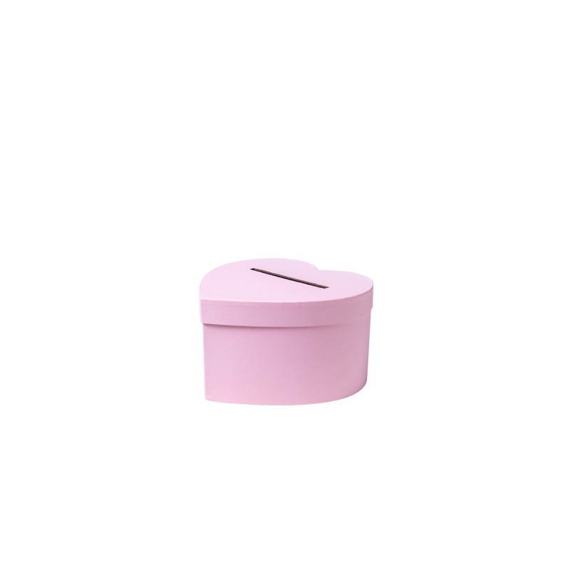 Urne en forme de cœur rose